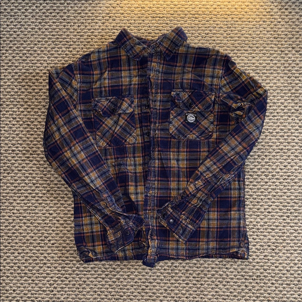 Billionaire Boys Club Blue and Yellow Plaid Shirt